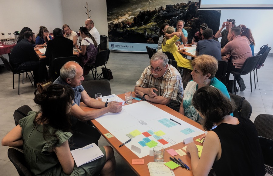 Participation of active local and stakeholder groups: workshop to discuss ideas for the future development of the city's environment with interest groups at round Tables. © Spolka